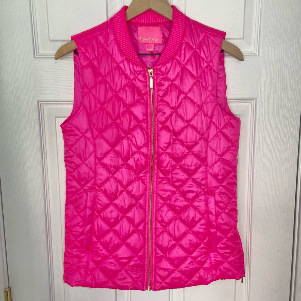 Lilly Pulitzer Payson Vest Raz Berry Small - Picture 14 of 14